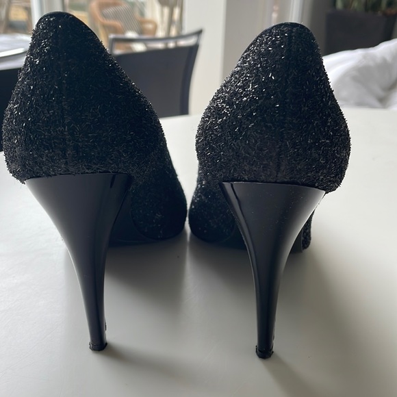 NINE WEST “STEPOUT” BLACK SPARKLE PUMP. SIZE 7.5 - Picture 3 of 7